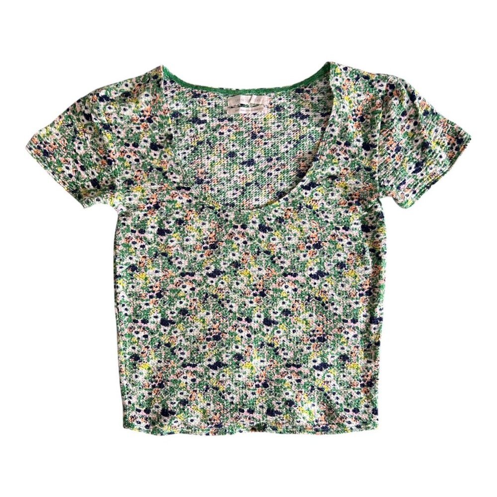 Urban Outfitters green floral top